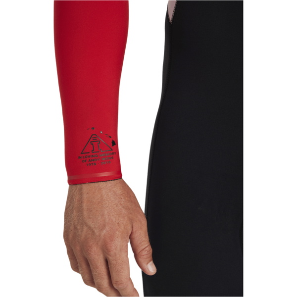 2026 Billabong Homem Revolution Natural AI 2mm Manga Comprida Chest Zip Shorty Fato De Mergulho ABYW400128 - Deep Red